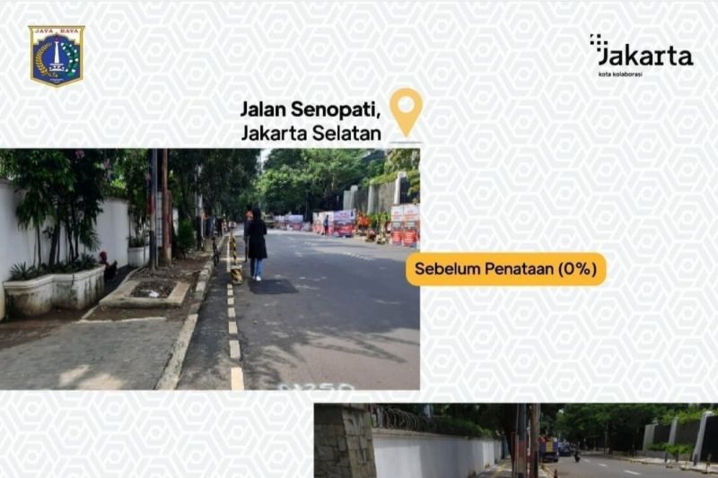 Pemprov DKI rampungkan revitalisasi 10 jalur pedestrian