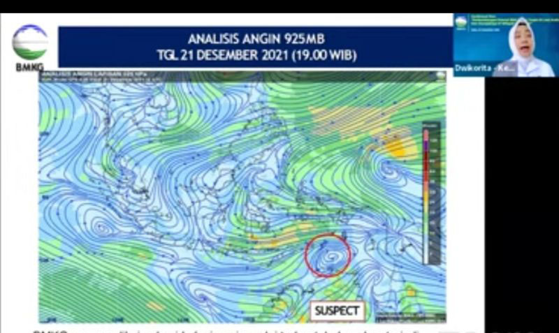 BMKG prakirakan suspek badai tropis menguat dalam 72 jam ke depan BMKG prakirakan suspek badai tropis menguat dalam 72 jam ke depan