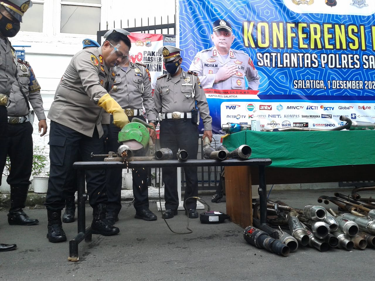 Operasi Zebra Candi 2021, Polres Salatiga sita 97 knalpot brong Operasi Zebra Candi 2021, Polres Salatiga sita 97 knalpot brong