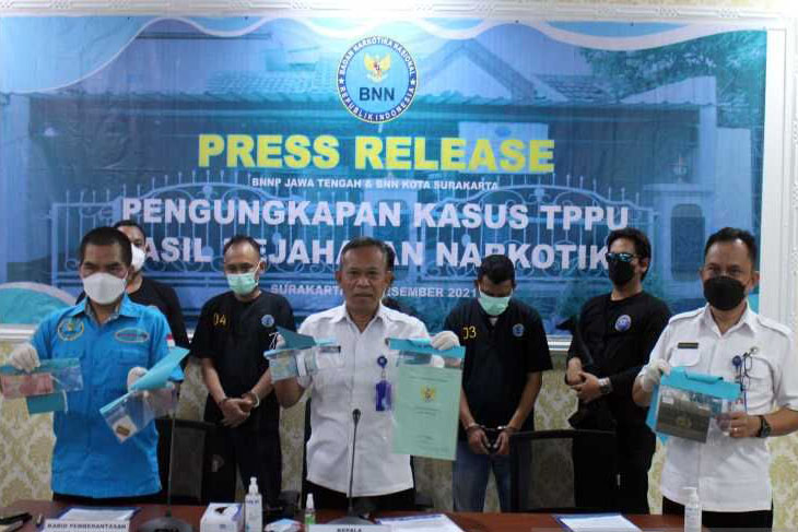 BNNP Jateng ungkap TPPU kasus narkotika di Solo Raya Rp683 juta