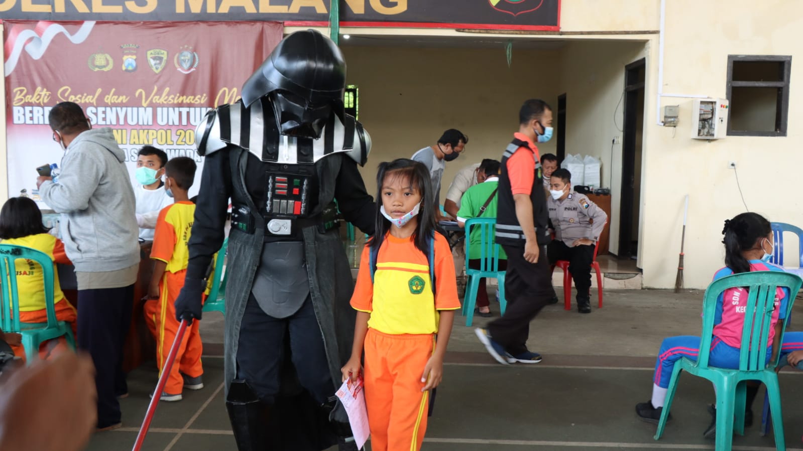 Libatkan Super Hero, Polres Malang sukses gelar vaksin untuk 1.000 anak 