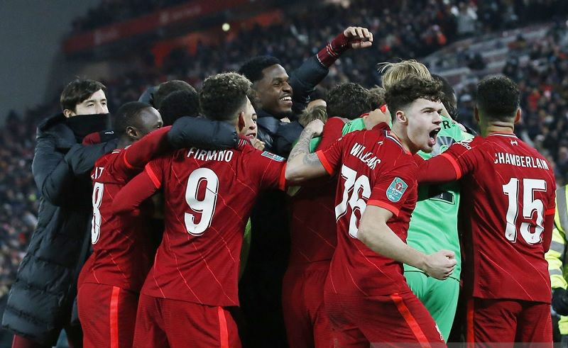 Liverpool lengkapi semifinalis Piala Liga lewat kemenangan dramatis