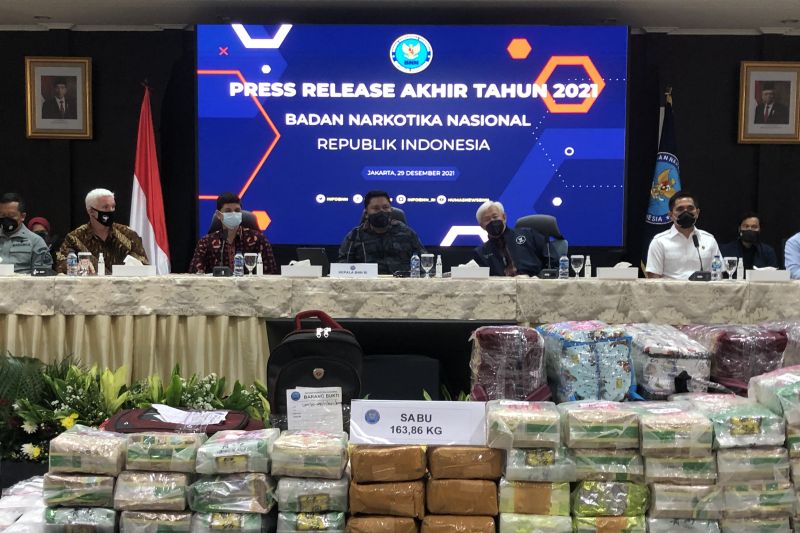 BNN sita 115,1 ton ganja dan 3,3 ton sabu-sabu sepanjang 2021