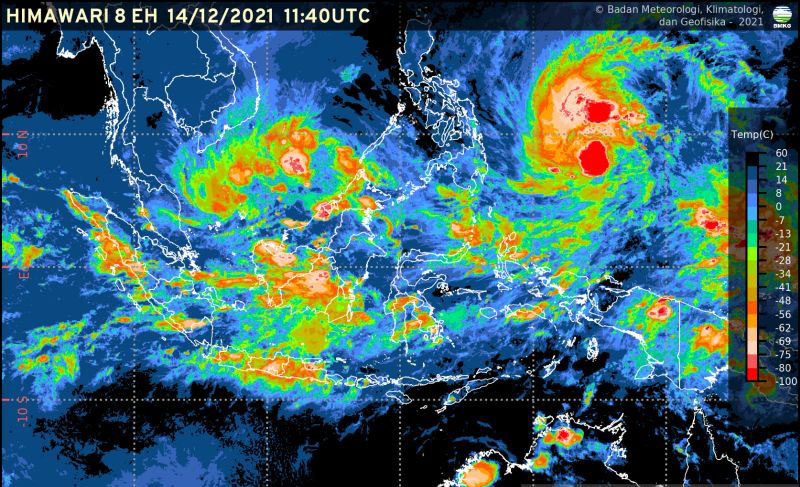 Siklon Tropis Rai pengaruhi tinggi gelombang perairan Talaud-Halmahera Siklon Tropis Rai pengaruhi tinggi gelombang perairan Talaud-Halmahera