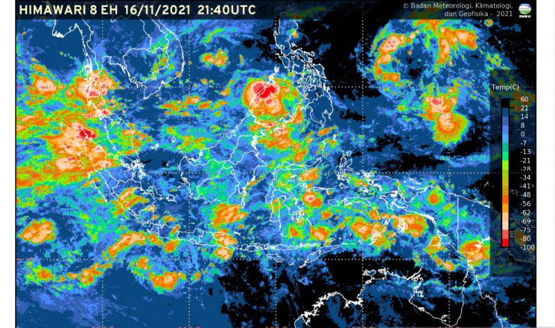 Hujan lebat berpotensi terjadi di timur Indonesia dan berisiko banjir Hujan lebat berpotensi terjadi di timur Indonesia dan berisiko banjir