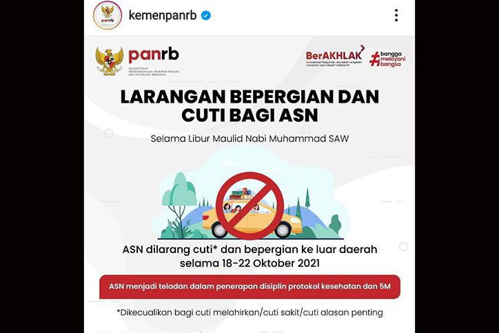 Ketua Korpri imbau ASN taat larangan cuti akhir tahun
