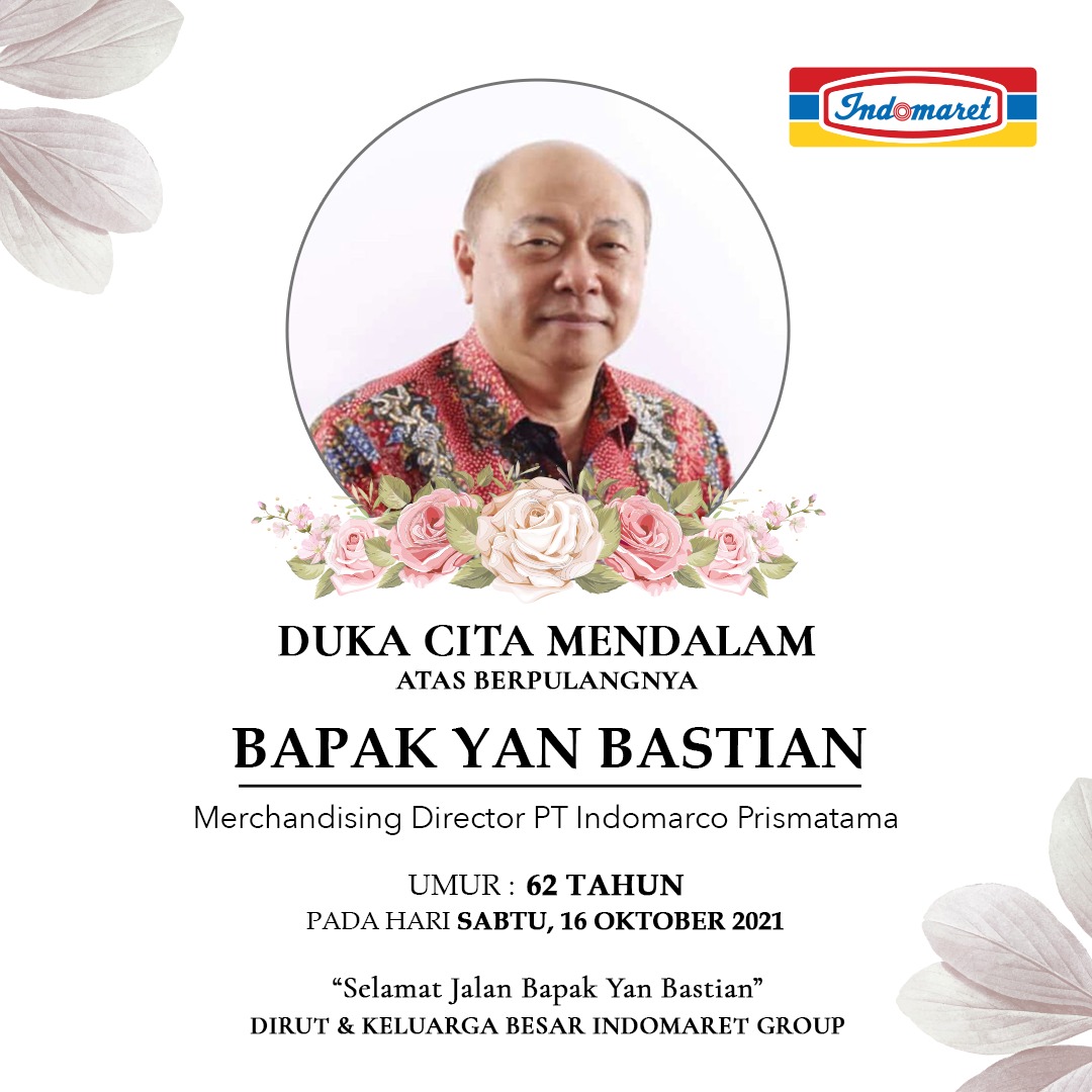 Indomaret berduka, Putera terbaik Yan Bastian meninggal dunia Indomaret berduka, Putera terbaik Yan Bastian meninggal dunia