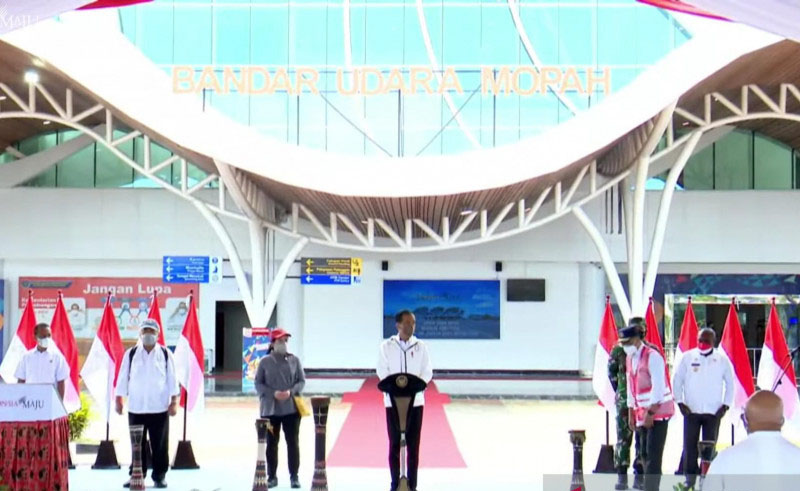 Presiden Jokowi resmikan terminal penumpang di Bandara Mopah Merauke
