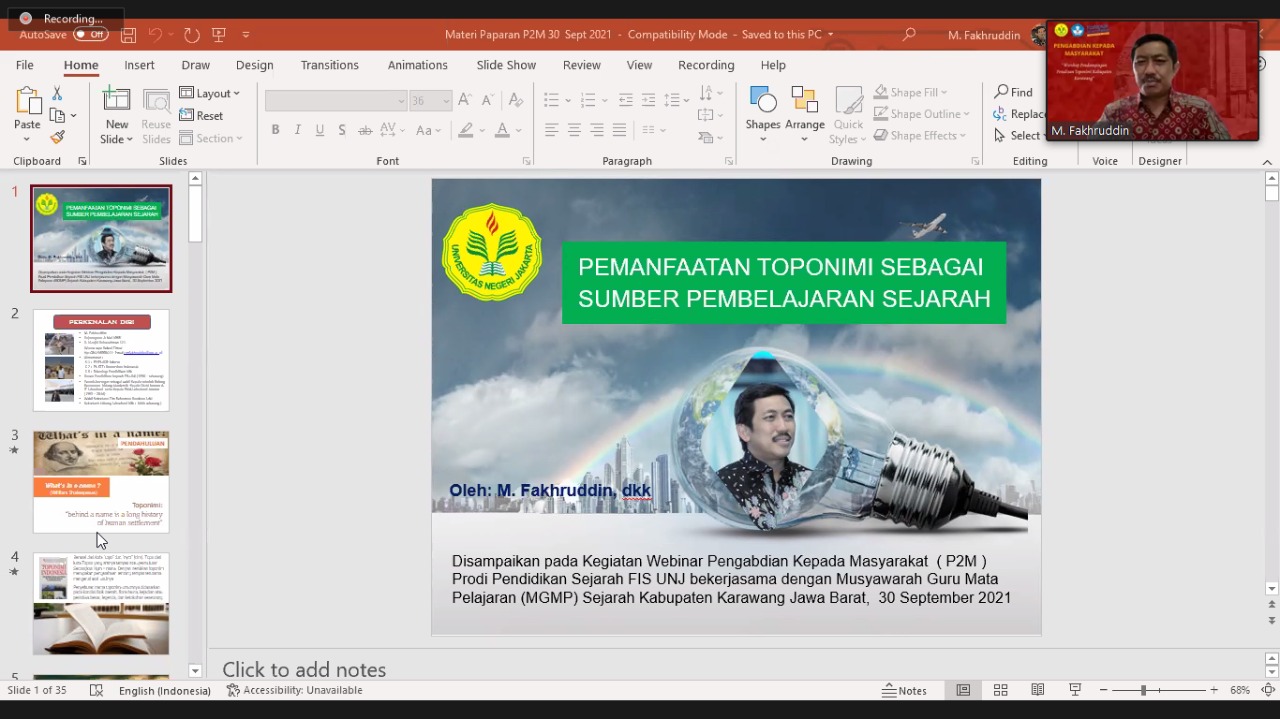 Mengupas toponimi dalam pembelajaran sejarah Mengupas toponimi dalam pembelajaran sejarah