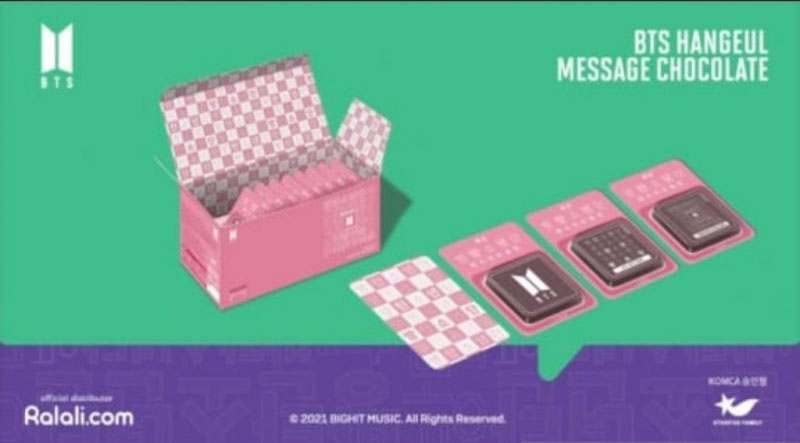 BTS Hangeul Message Chocolate bisa dipesan mulai 11 Oktober