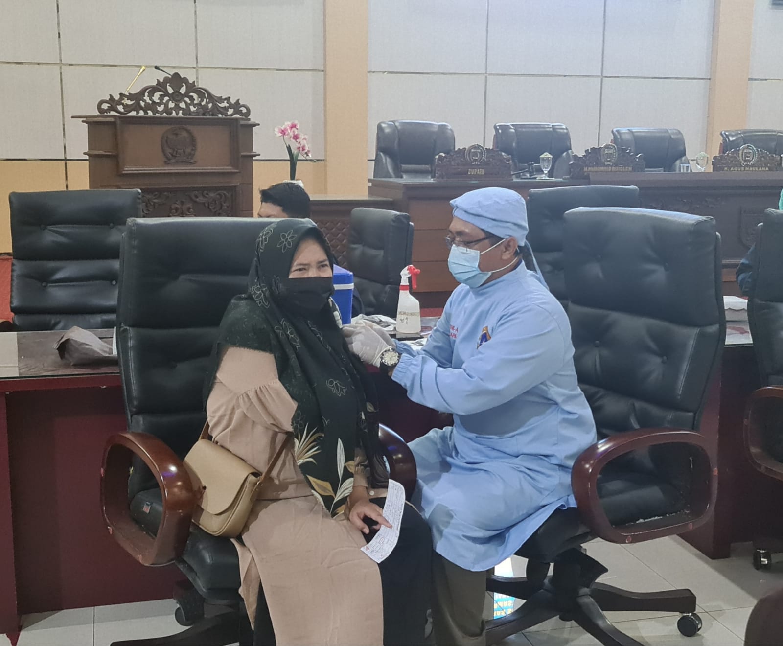 Lanal Banjarmasin dan Kadin Banjar gelar vaksinasi maritim Lanal Banjarmasin dan Kadin Banjar gelar vaksinasi maritim