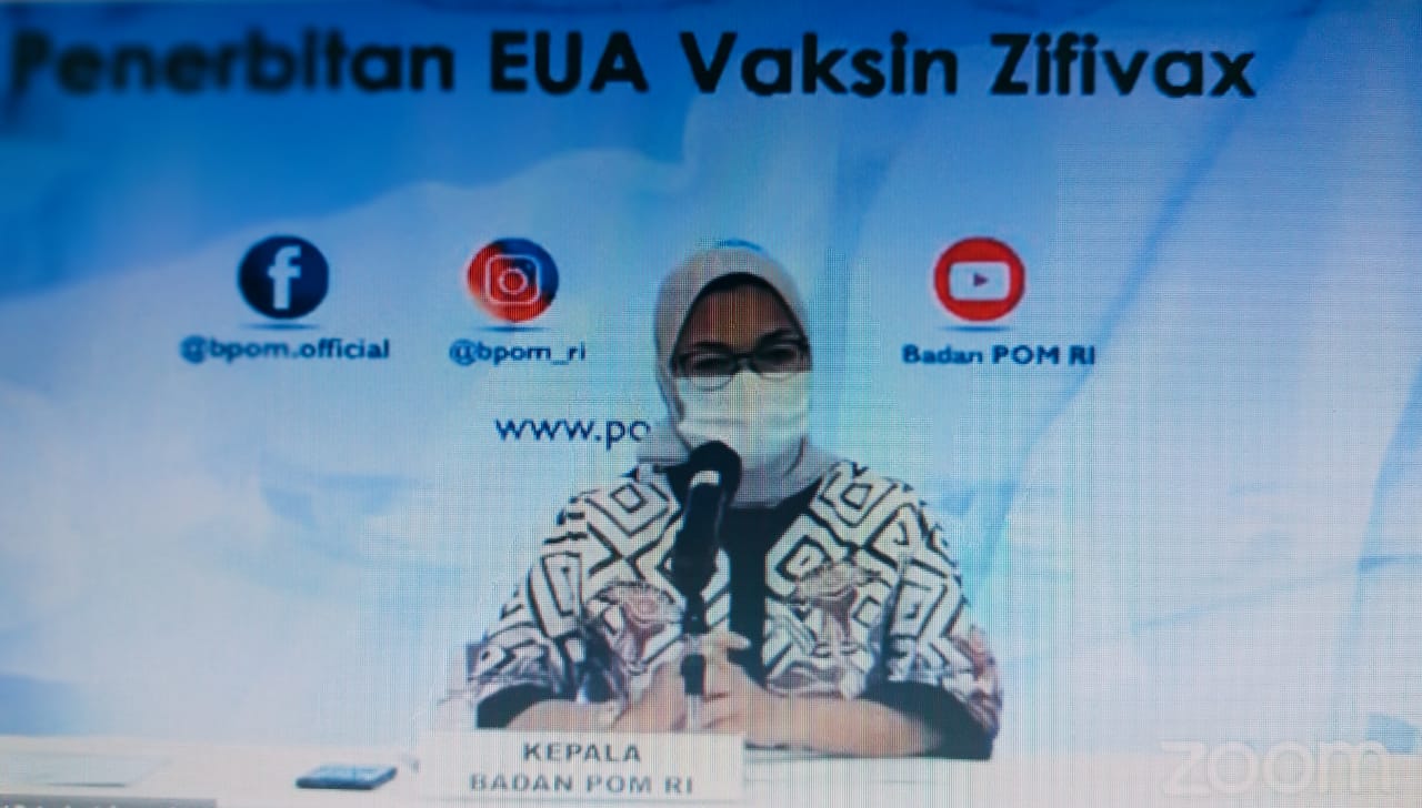 BPOM keluarkan izin penggunaan darurat vaksin Zifivax BPOM keluarkan izin penggunaan darurat vaksin Zifivax