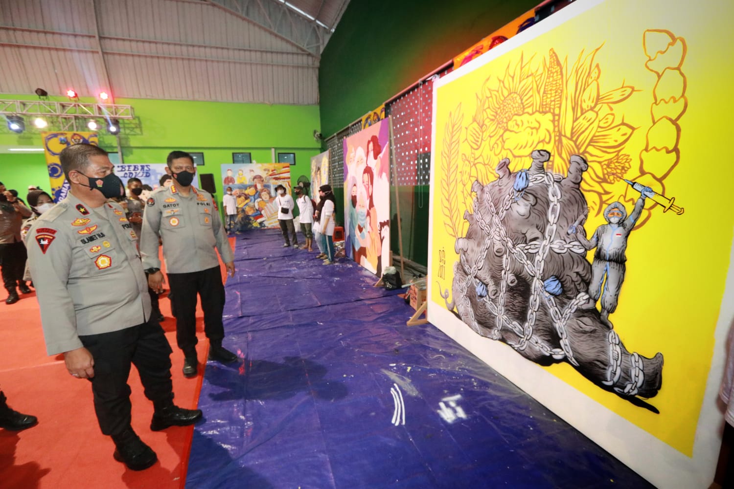 Peduli seni, Polda Jawa Timur gelar Bhayangkara Mural Festival 2021