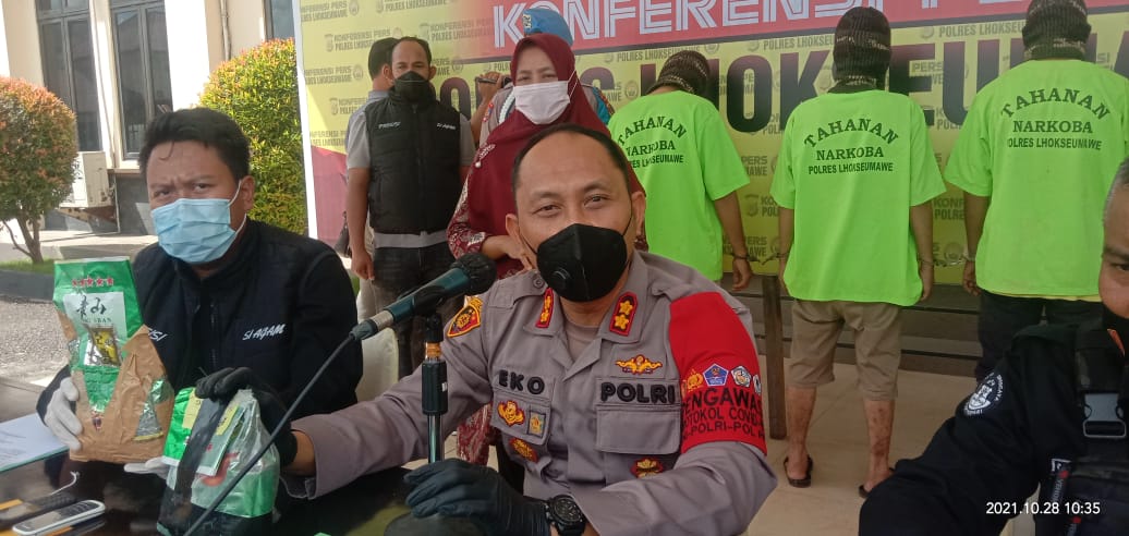 Polres Lhokseumawe bekuk tersangka penyalahgunaan narkotika di Muara Batu
