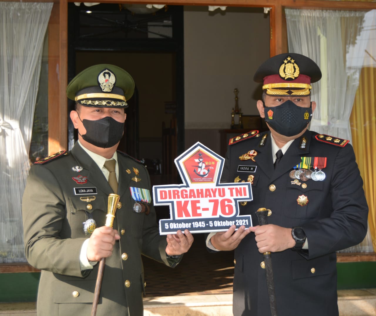 Ucapkan HUT TNI, Kapolres  kunjungi Markas TNI Ucapkan HUT TNI, Kapolres  kunjungi Markas TNI