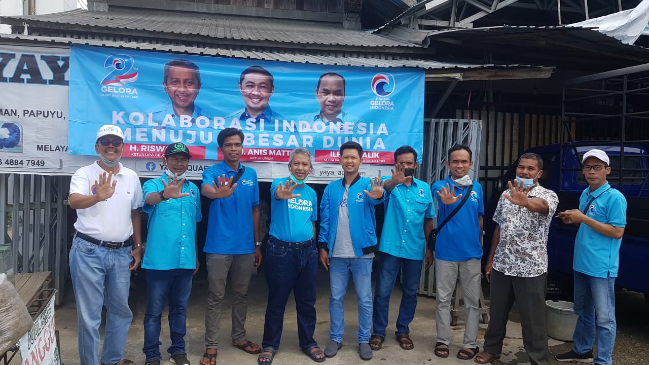 Rayakan HUT ke-2, DPW Partai Gelora Kalsel pasang 1.000 spanduk