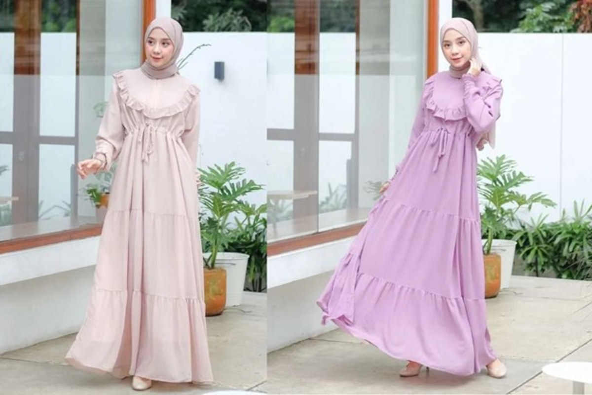 Rekomendasi 8 gamis remaja simple elegan untuk jalan-jalan