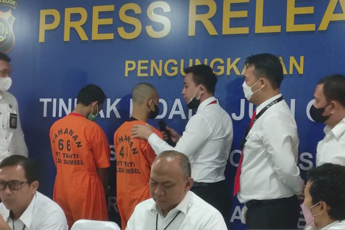 Polda Sumsel tangkap dua promotor situs judi online