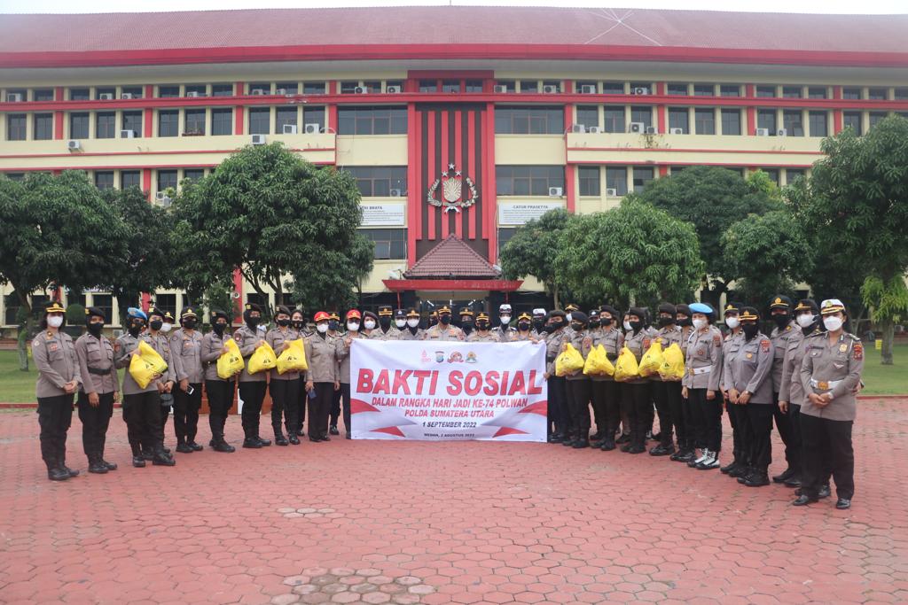 Peringati HUT ke-74 Polwan, Polda Sumut gelar baksos Peringati HUT ke-74 Polwan, Polda Sumut gelar baksos