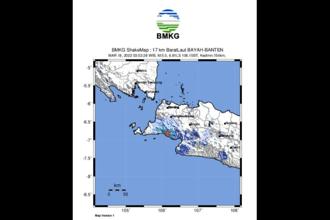 Gempa Banten dengan magnetudo 5,1 dirasakan hingga Sukabumi Gempa Banten dengan magnetudo 5,1 dirasakan hingga Sukabumi
