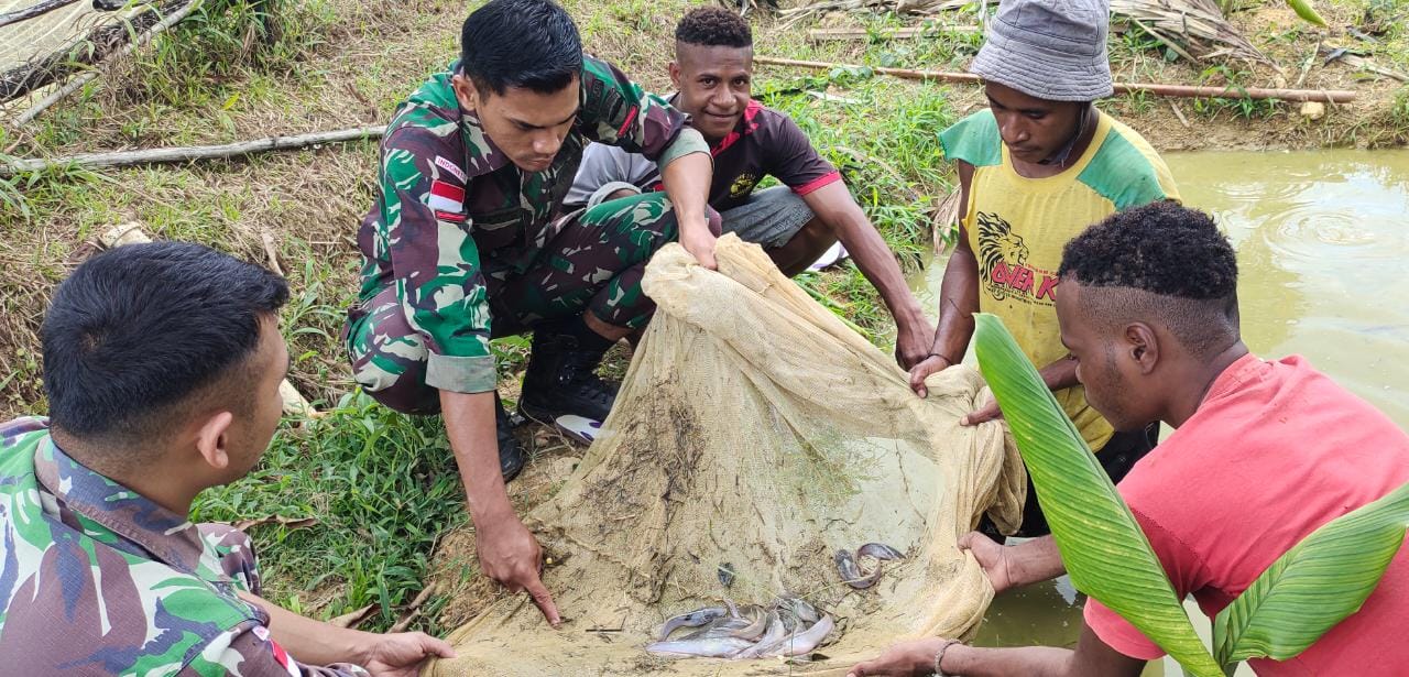Tingkatkan ketahanan pangan, Satgas Yonif 126/KC beri penyuluhan budidaya lele Tingkatkan ketahanan pangan, Satgas Yonif 126/KC beri penyuluhan budidaya lele