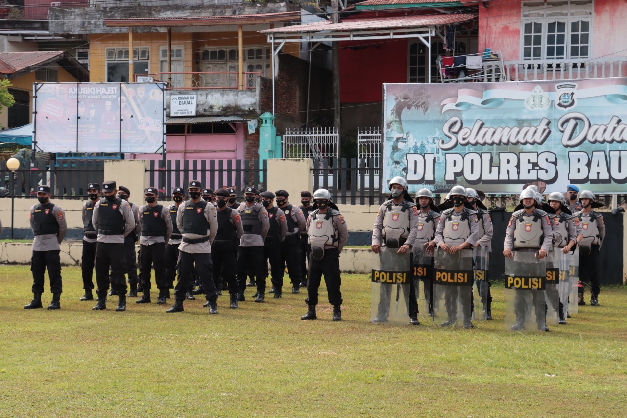 Kawal demo 11 April besok, Polres Baubau cek kesiapan personel
