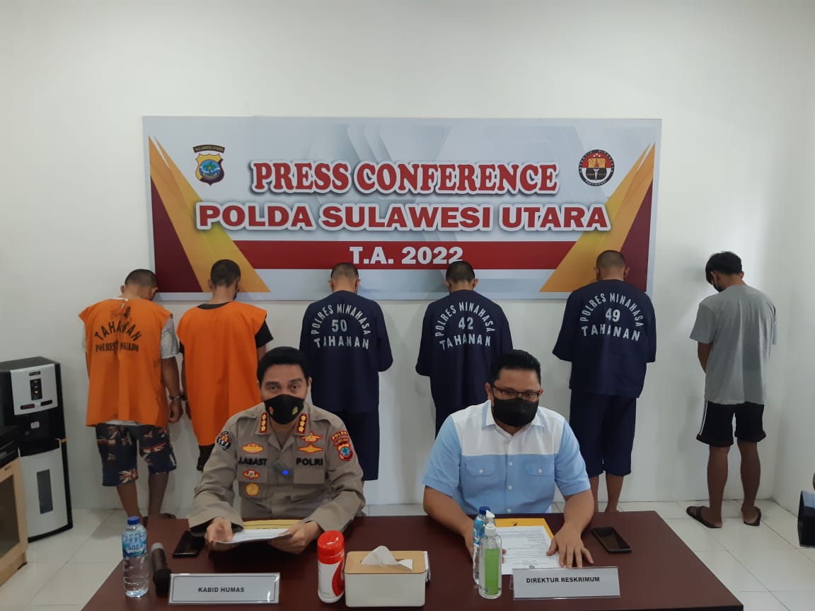 Polda Sulut amankan enam tersangka beserta 19 barang bukti curanmor
