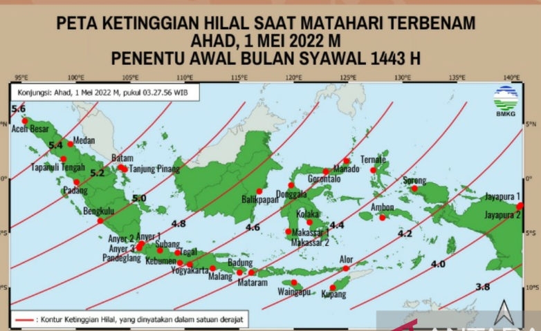 BMKG laksanakan rukyat hilal Syawal 1443 H pada 1 Mei BMKG laksanakan rukyat hilal Syawal 1443 H pada 1 Mei