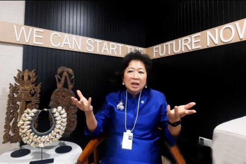 Menyapa Direktur Pelaksana Bank Dunia Mari Elka Pangestu di Dubai Expo Menyapa Direktur Pelaksana Bank Dunia Mari Elka Pangestu di Dubai Expo