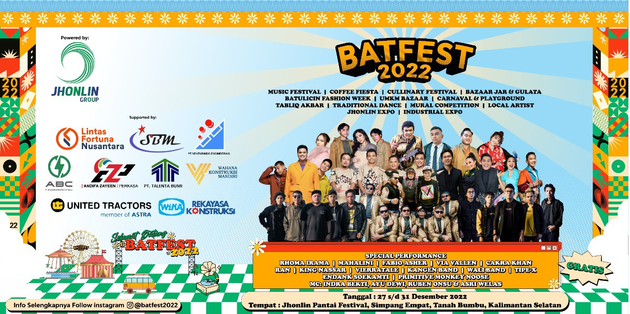 Festival akhir tahun terbesar Indonesia Timur, Batfest 2022 bakal digelar Festival akhir tahun terbesar Indonesia Timur, Batfest 2022 bakal digelar