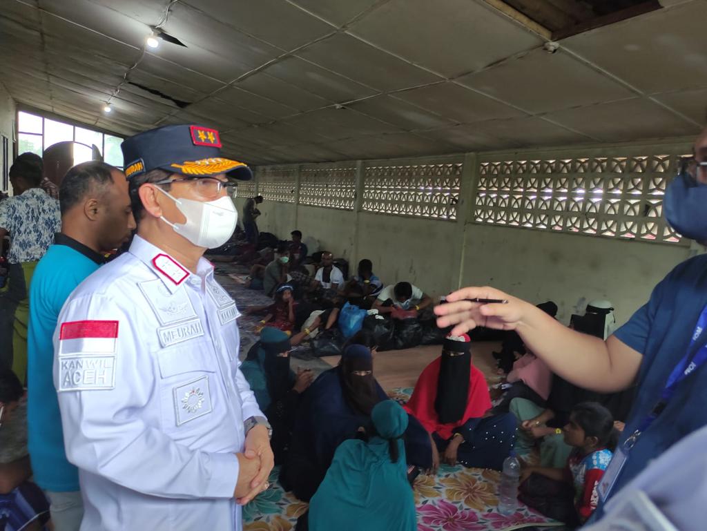 Kanwil Kemenkumham Aceh terus pantau kondisi pengungsi Rohingya Kanwil Kemenkumham Aceh terus pantau kondisi pengungsi Rohingya