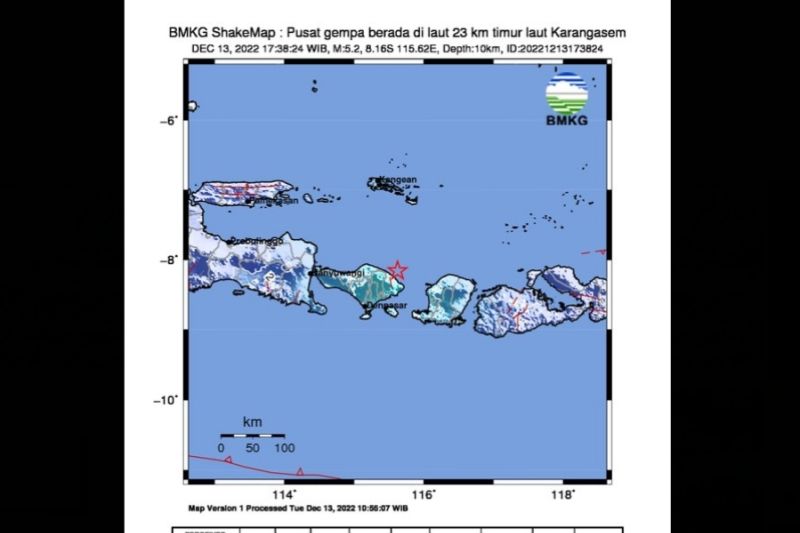 8 rumah, 1 balai rusak akibat gempa magnitudo 5,2 Karangasem