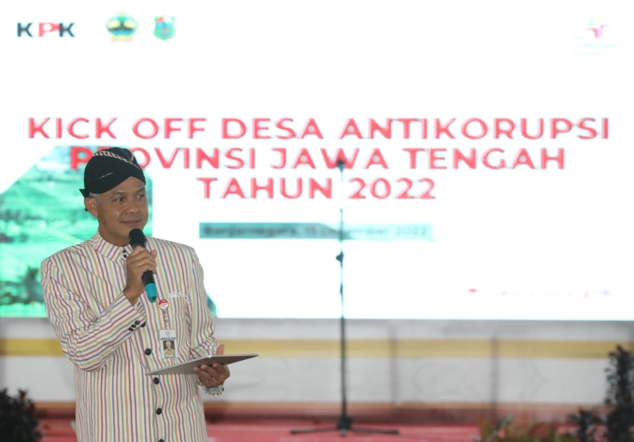 Gubernur Jateng Ganjar Pranowo luncurkan 29 desa antikorupsi Gubernur Jateng Ganjar Pranowo luncurkan 29 desa antikorupsi