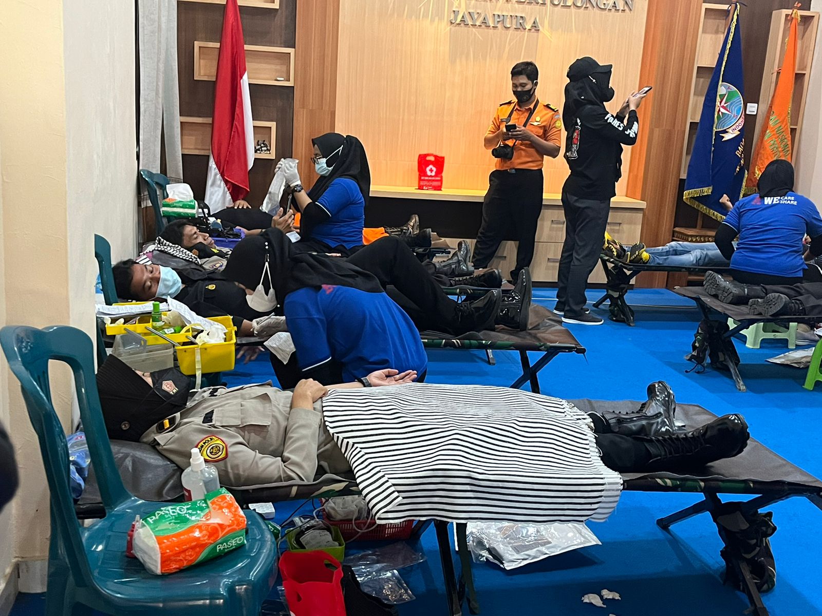 Basarnas Jayapura sumbangkan 50 kantong darah untuk PMI Jayapura Basarnas Jayapura sumbangkan 50 kantong darah untuk PMI Jayapura