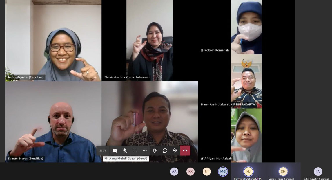 Pendiri OGP Inggris menerima audiensi KI DKI Jakarta secara daring