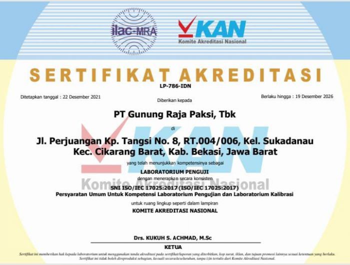 Raih Sertifikat KAN, produk GRP sesuai standar nasional dan internasional