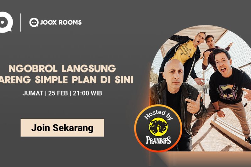 Simple Plan sapa penggemar di Indonesia lewat JOOX Rooms Simple Plan sapa penggemar di Indonesia lewat JOOX Rooms
