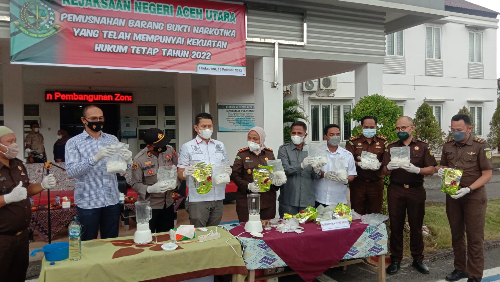 Kejari Aceh Utara musnahkan narkotika jenis sabu seberat 8 kilogram lebih