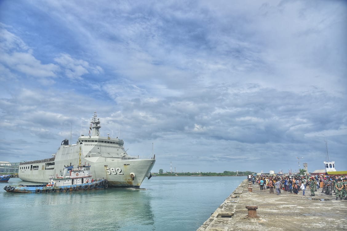 KRI Banjarmasin-592 angkut 400 prajurit Yon 113/JS Bireuen jaga perbatasan RI-Papua Nugini