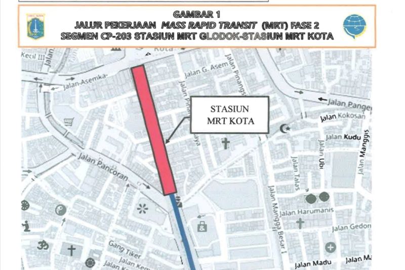 Dishub DKI rekayasa lalu lintas selama konstruksi MRT Glodok-Kota Dishub DKI rekayasa lalu lintas selama konstruksi MRT Glodok-Kota
