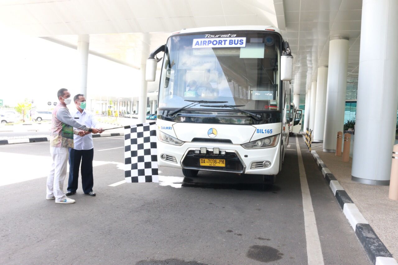 Tahun baru layanan baru, Bandara Syamsudin Noor launching airport bus Tahun baru layanan baru, Bandara Syamsudin Noor launching airport bus