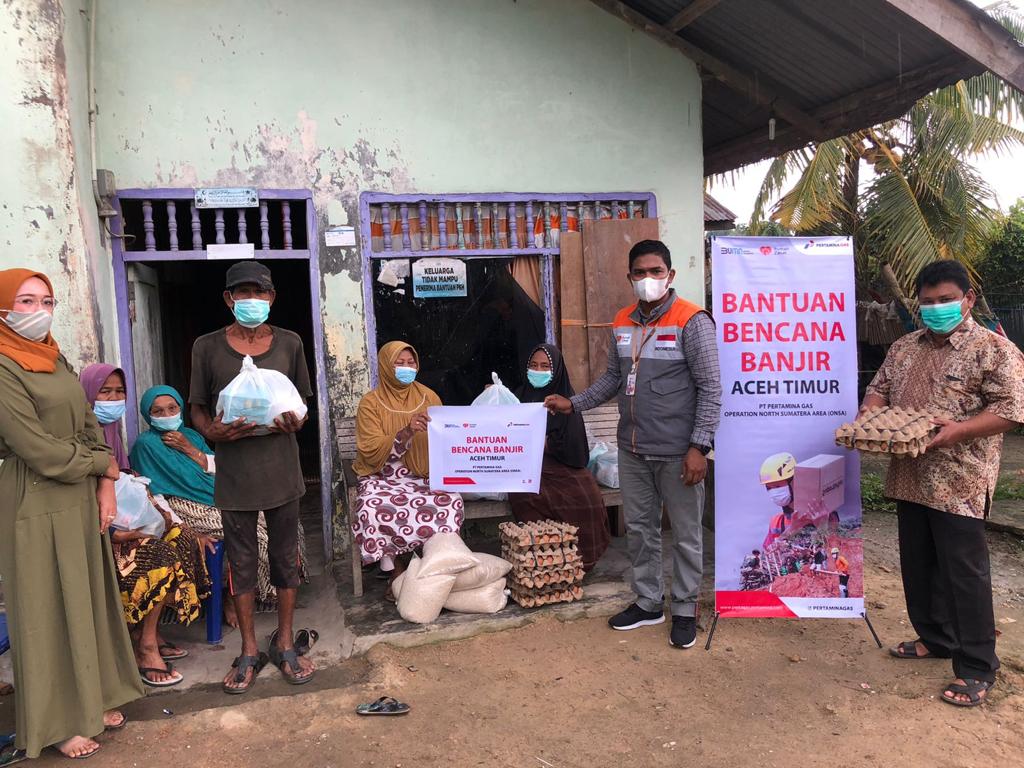 Tanggap bencana banjir, Pertamina gas salurkan bantuan ke Aceh Timur