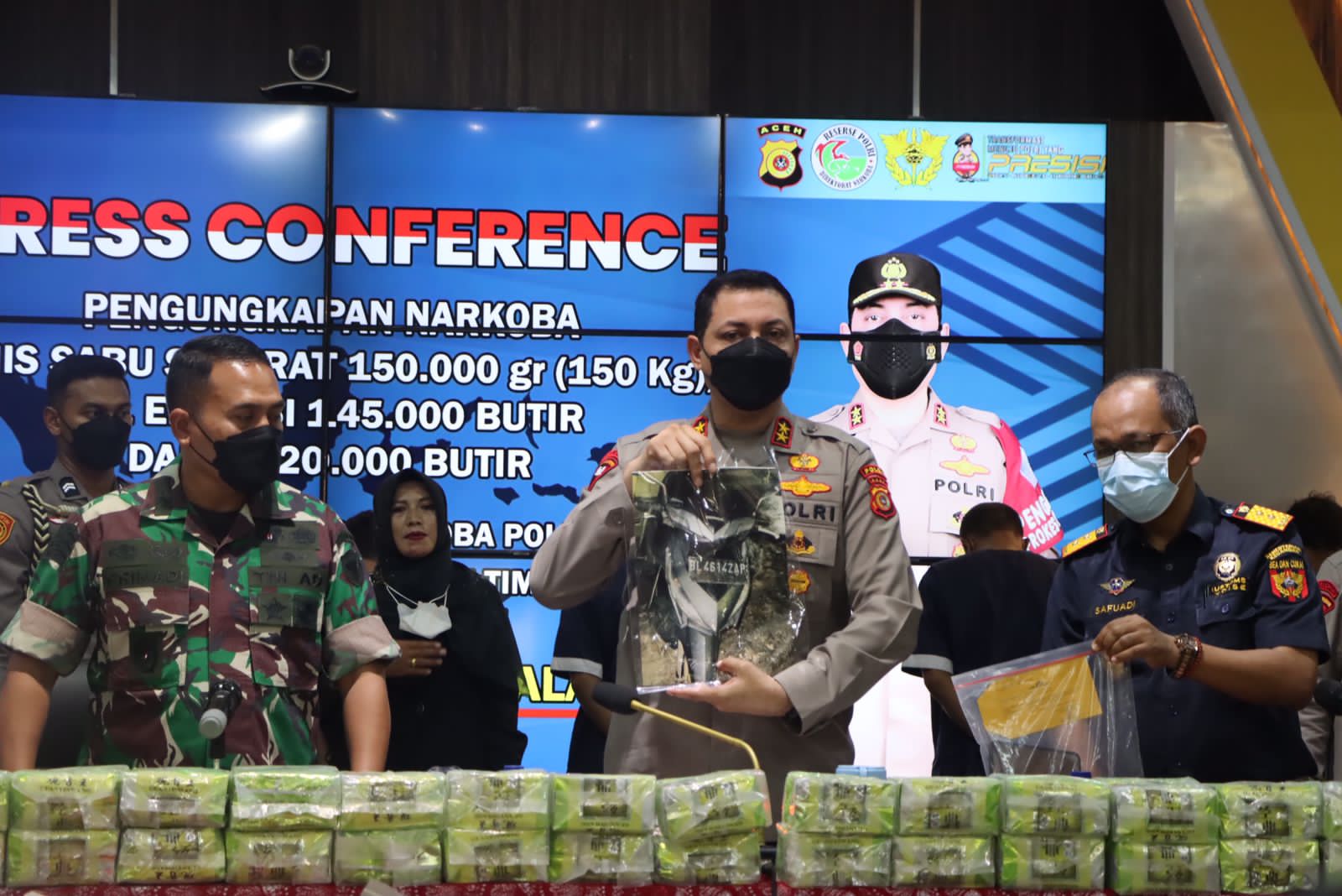 Polda Aceh ungkap kasus narkotika jaringan internasional Polda Aceh ungkap kasus narkotika jaringan internasional