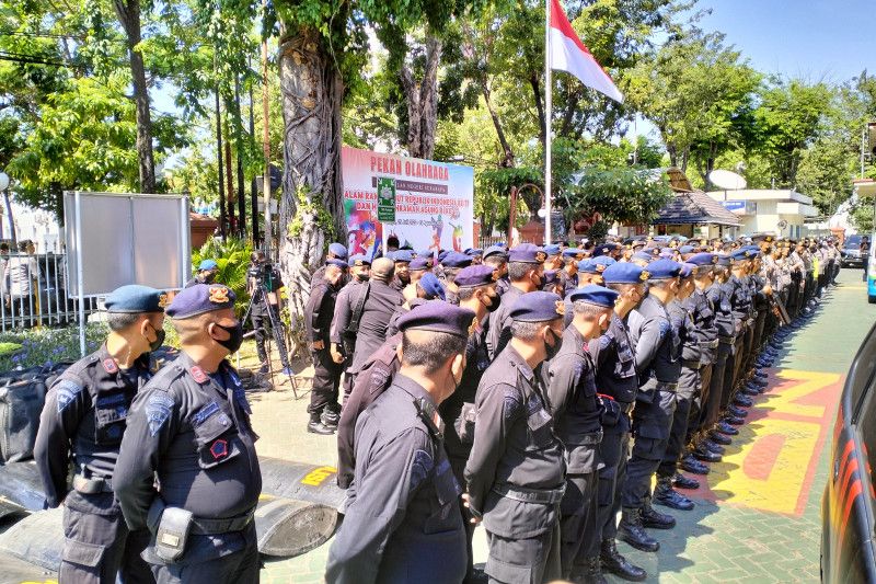 Ratusan personel disiagakan untuk jaga sidang pencabulan MSAT