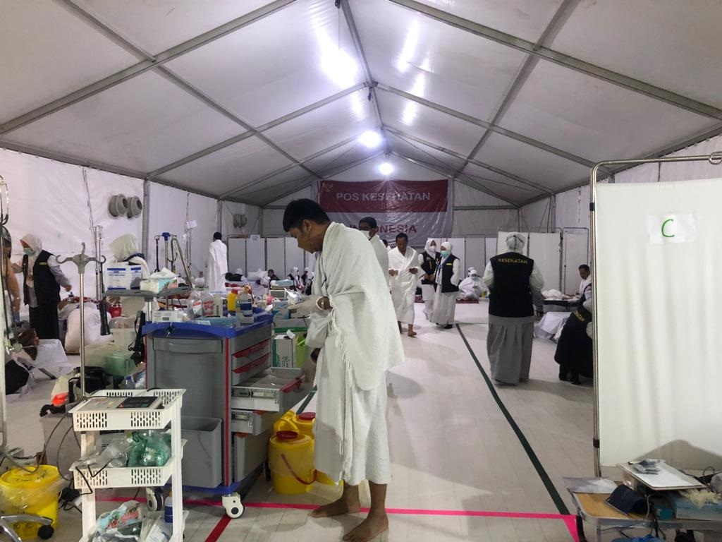 Kondisi pos kesehatan Indonesia di Arafah hari ini.