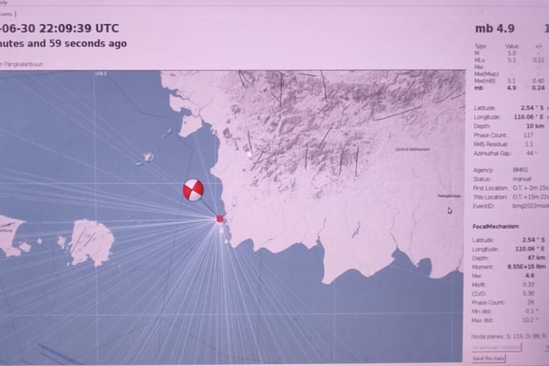 BMKG: Gempa Kendawangan dirasakan cukup kuat di sejumlah daerah