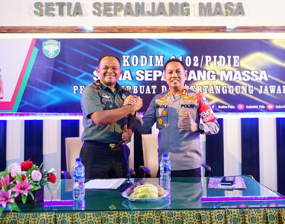 Kapolres dan Dandim pastikan situasi di Pidie kondusif Kapolres dan Dandim pastikan situasi di Pidie kondusif