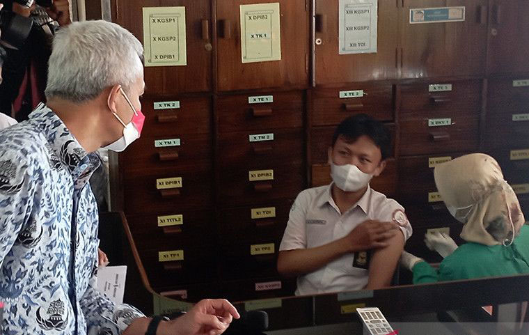 Jateng gencarkan vaksinasi penguat melalui sekolah Jateng gencarkan vaksinasi penguat melalui sekolah