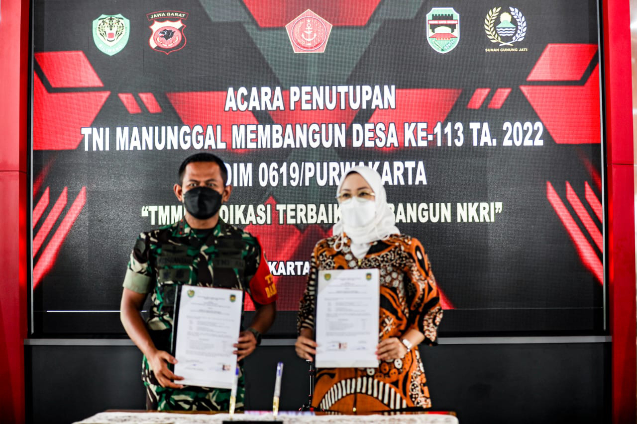 Program TMMD ke-113 Kodim 0619 Purwakarta resmi ditutup Program TMMD ke-113 Kodim 0619 Purwakarta resmi ditutup