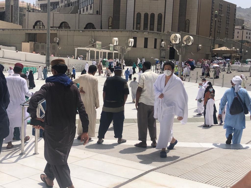 Suasana jelang salat jumat di Masjidilharam Suasana jelang salat jumat di Masjidilharam
